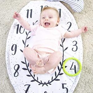 Sassy Tummy Time Play Mat with Large Mirror, Cushioned, Reversible Support Bolster, and Teething Ring, Age 0+