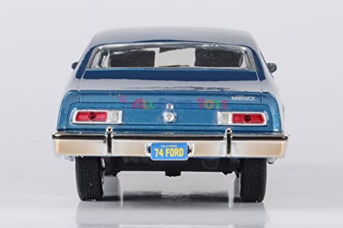 1974 for Ford Maverick 1:24 Scale Diecast Replica Model by Motormax Forgotten Classics Series 79042 (Blue)