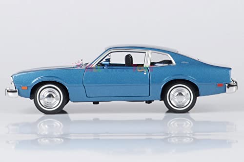 1974 for Ford Maverick 1:24 Scale Diecast Replica Model by Motormax Forgotten Classics Series 79042 (Blue)