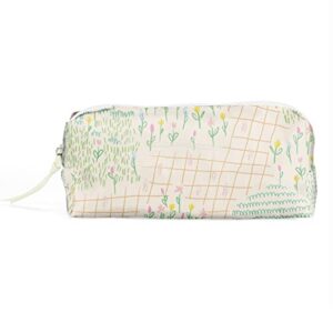 pencil pouch pencil case pencil bag pen case pouch box organizer for teen girls boys school students men women waterproof zipper pouch for office supplies makeup, natural flower floral print