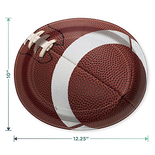 Football Party Game Ball Oval Paper Dinner Plates, Beverage Napkins, and Beverage Cups (Serves 16)