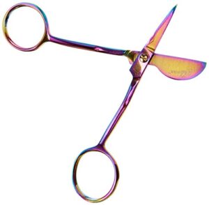 tula pink hardware 4″ duckbill applique scissors, rainbow