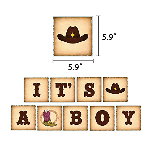 Cowboy It's A BOY Banner, Cowboy Baby Shower Party Decorations, It's a Boy Banner, Baby Shower Decorations for Boy.