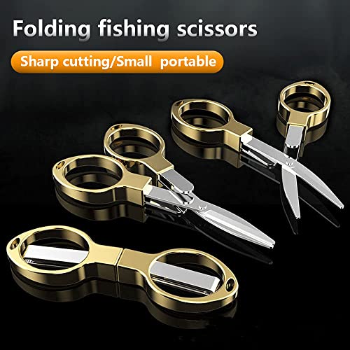 Folding scissors,safe portable scissors,mini scissors,stainless steel telescopic cutter,outdoor fishing home fishing gear portable manicure paper cutting manual