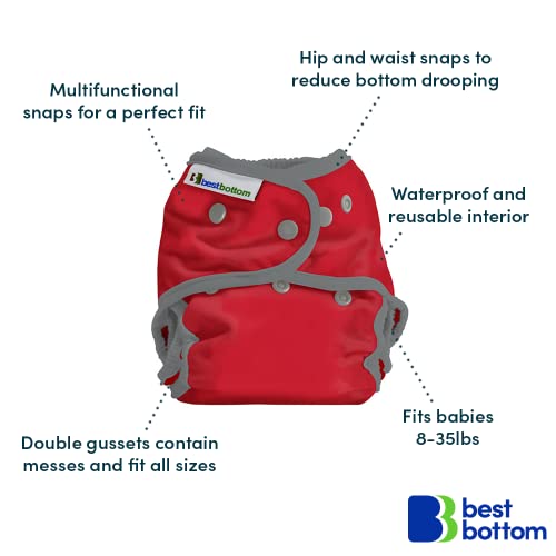 Best Bottom Hedgehog Cloth Diaper Shell-Snap | Reusable Diapers Shell Made of Durable Waterproof Materials | Eco-Friendly Washable Diapers Saves You Money from Disposable Diapers | PUL Fabric