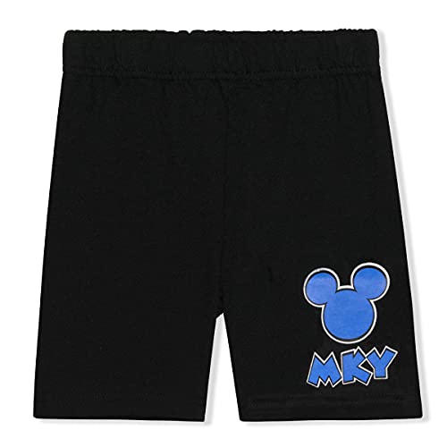 Disney Mickey Mouse Boys’ Short Sleeve T-Shirt and Shorts Set for Infant and Toddler – Blue/Black