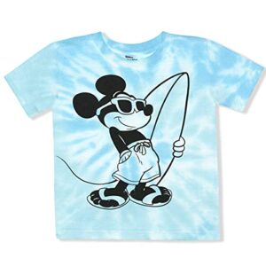 Disney Mickey Mouse Boys’ Short Sleeve T-Shirt and Shorts Set for Infant and Toddler – Blue/Black