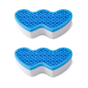 goldenstrawberry golden strawberry 2 pcs silicone makeup brush holder cosmetic storage box multipurpose painting pen stand holder (blue)