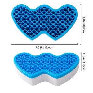 goldenstrawberry GOLDEN STRAWBERRY 2 PCS Silicone Makeup Brush Holder Cosmetic Storage Box Multipurpose Painting Pen Stand Holder (Blue)