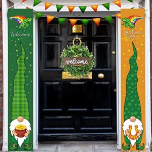 viajero st. patricks day decorations banners gnome shamrock welcome hanging signs