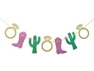 cacti, rings, and cowboy boots garland, bachelorette party garland, final fiesta banner, last fiesta banner, final rodeo bachelorette party decorations