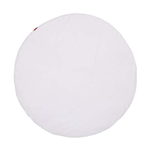 NoJo Super Soft Round Tummy Time Playmat, Baseball, White/Red