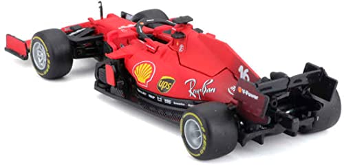 Bburago B18-36829L 1:43 F1 2021 Ferrari SF21 Leclerc, Assorted Colours