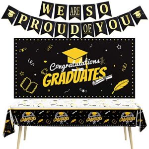 graduation decorations 2022, graduation banner graduation backdrop graduation party supplies 2022 graduation table cover graduation sign graduation gifts