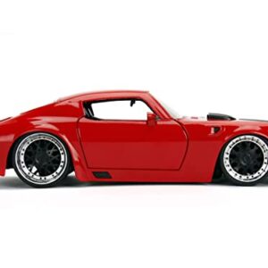 1972 Pontiac Firebird Red with Black Hood Stripe Bigtime Muscle Series 1/24 Diecast Model Car by Jada 99582