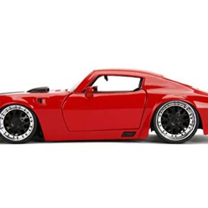 1972 Pontiac Firebird Red with Black Hood Stripe Bigtime Muscle Series 1/24 Diecast Model Car by Jada 99582