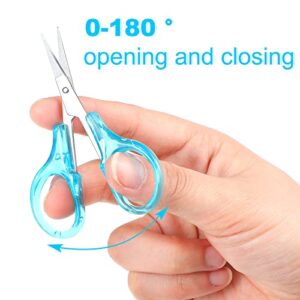 8 Pcs Detail Mini Craft Scissors Set Stainless Steel Scissors with Protective Cover Straight Tip Sewing Small Scissors for Christmas Crafting, Facial Hair Trimming, Travel, School and DIY Projects