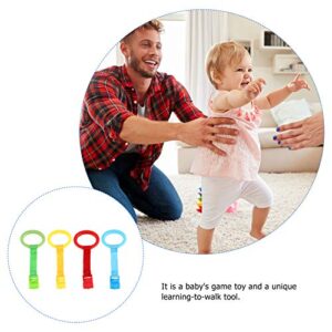 TOYANDONA Baby Rings 4pcs Baby Infant Learning Stand Pull Rings Crib Pull Rings Hand Rings for Baby Standing Assistant Hanging Baby Toys