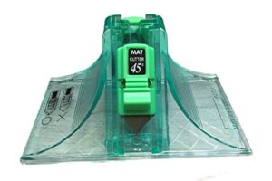 cutter 45 & 90 degree bevel mat board cutter, with 3pcs free replacement blade (green)