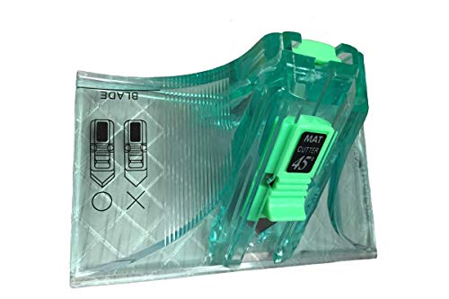 Cutter 45 & 90 Degree Bevel Mat Board Cutter, with 3pcs Free Replacement Blade (Green)