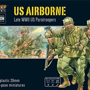 Bolt Action US Airborne Paratroopers 1:56 WWII Military Wargaming Figures Plastic Model Kit