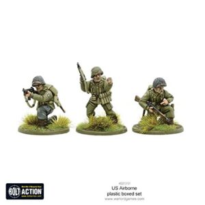 Bolt Action US Airborne Paratroopers 1:56 WWII Military Wargaming Figures Plastic Model Kit
