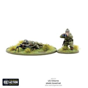 Bolt Action US Airborne Paratroopers 1:56 WWII Military Wargaming Figures Plastic Model Kit