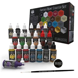 grinning gargoyle fantasy paint set – the army painter paints for roleplaying tabletop figure – 20x acrylic paints and a paint brush – unique warpaints for miniature model hobby painting (starter)