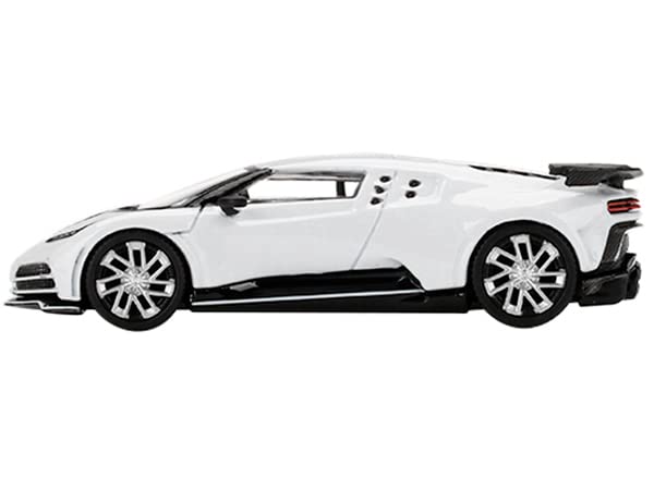 Truescale Miniatures Bugatti Centodieci White with Black Accents Limited Edition 1/64 Diecast Model Car by True Scale MGT00337