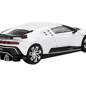 Truescale Miniatures Bugatti Centodieci White with Black Accents Limited Edition 1/64 Diecast Model Car by True Scale MGT00337