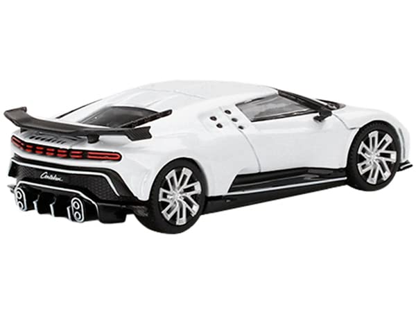 Truescale Miniatures Bugatti Centodieci White with Black Accents Limited Edition 1/64 Diecast Model Car by True Scale MGT00337