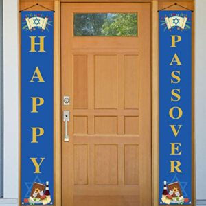 passover decoration outdoor happy passover hanging banner jewish holiday celebration festival decor and supplies