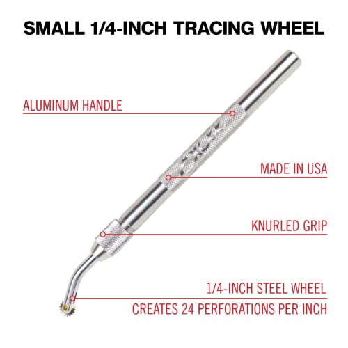 Excel Blades 3 Piece Excel Pounce Wheel Sets, Fabric Tracing Wheel, Embossing Tool and Perforator, Includes 3 Head Attachments, Great for Indentations