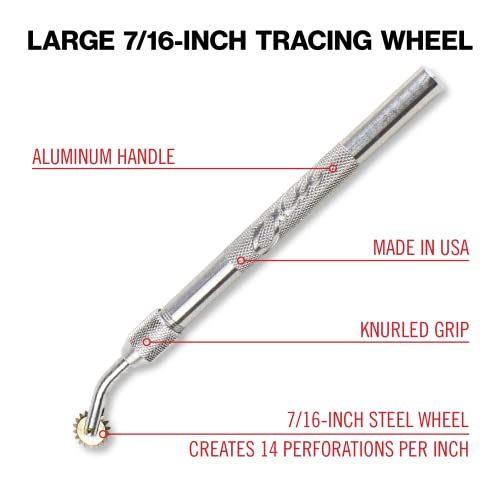 Excel Blades 3 Piece Excel Pounce Wheel Sets, Fabric Tracing Wheel, Embossing Tool and Perforator, Includes 3 Head Attachments, Great for Indentations