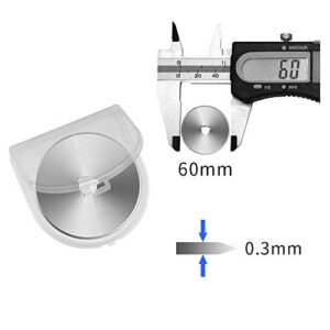 60MM Rotary Cutter Blades, Sopito 10PCS Premium Spare Replacement Cutting Blades with Sharpness, Great for Heavy Duty Use, Quilting, Patchwork, Crafts and Sewing