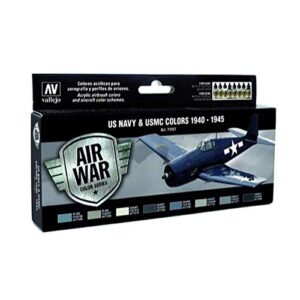 vallejo wwii usn aircraft model air paint, 17ml