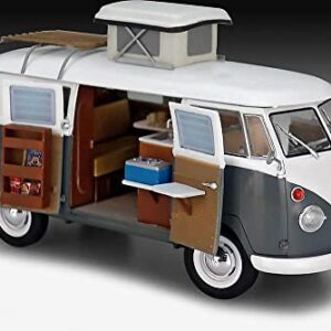 Revell RV07674 07674 VW T1 Camper Model kit 1:24 Scale, Unpainted