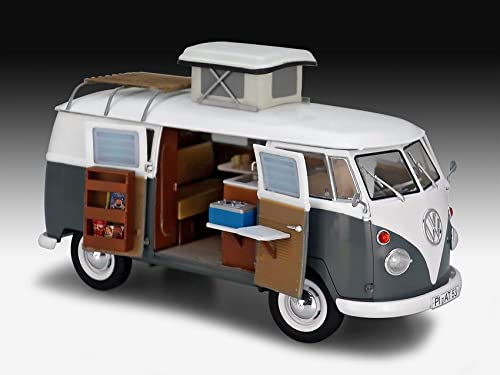 Revell RV07674 07674 VW T1 Camper Model kit 1:24 Scale, Unpainted