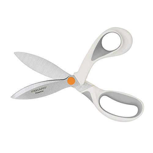 Fiskars Crafts PowerCut Softgrip Shears, 8, White/Gray