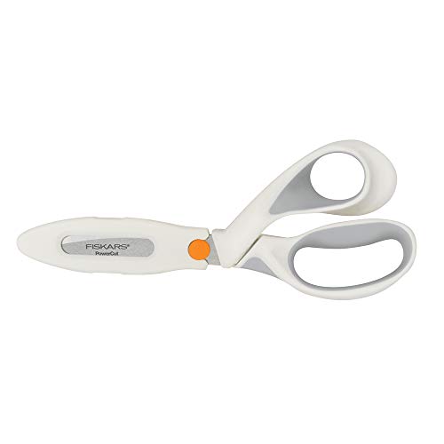 Fiskars Crafts PowerCut Softgrip Shears, 8, White/Gray