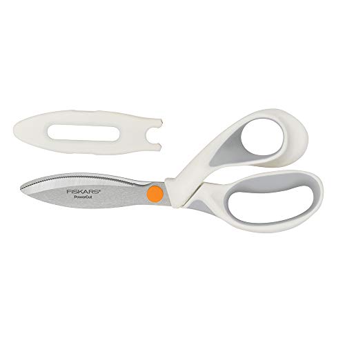 Fiskars Crafts PowerCut Softgrip Shears, 8, White/Gray