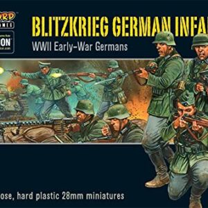 Bolt Action Blitzkrieg! German Infantry Figures 1:56 WWII Military Wargaming Plastic Model Kit