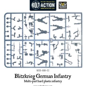 Bolt Action Blitzkrieg! German Infantry Figures 1:56 WWII Military Wargaming Plastic Model Kit