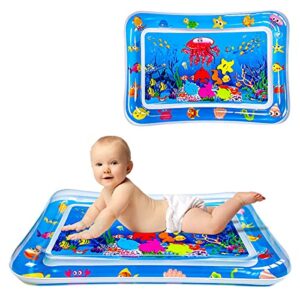yulin-mall tummy time water play mat baby & toddlers is the perfect fun time play inflatable water mat,activity center your baby’s stimulation growth, blue