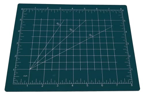 A Miniature Sleigh 6x8 Inch Self-Healing Rotary Cutting Mat - 1 Piece Self Healing material Colors Green 6x8 inches