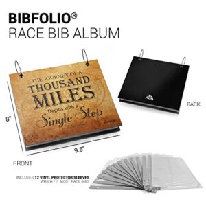 Gone For a Run BibFOLIO® Race Bib Album | Bib Holder The Journey of A Thousand Miles