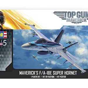 Revell 85-5871 Top Gun Maverick's F/A-18E Super Hornet Fighter Jet Kit 1:48 Scale 161-Piece Skill Level 5 Plastic Model Airplane Building Kit , Gray