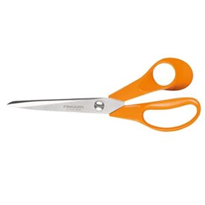fiskars 1000815 general purpose scissors, total length: 21 cm, quality steel/synthetic material, classic, one, orange