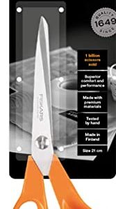 Fiskars 1000815 General Purpose Scissors, Total Length: 21 cm, Quality Steel/Synthetic Material, Classic, one, Orange