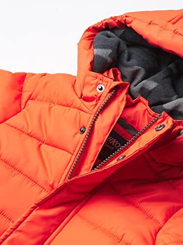 Osh Kosh Baby Boys' Heavyweight Winter Jacket with Sherpa Lining, Sunrise Orange, 12MO